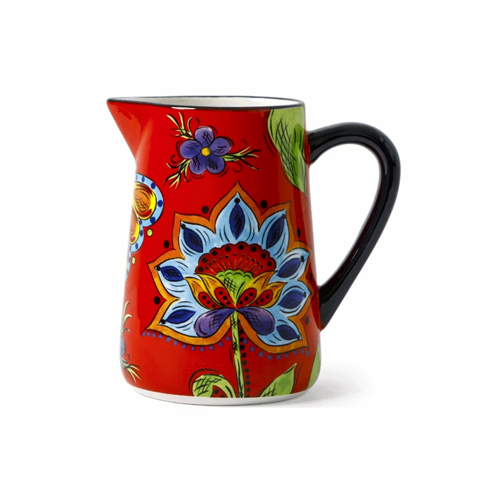 Jarra Agua Fria Jarras de cerámica Coloridas con Asas y cochecitos Tetera Creativa de Jarra Multifuncional para Jugo, té fragante, Bebidas Calientes y frías Jarra Agua Detox Frutas