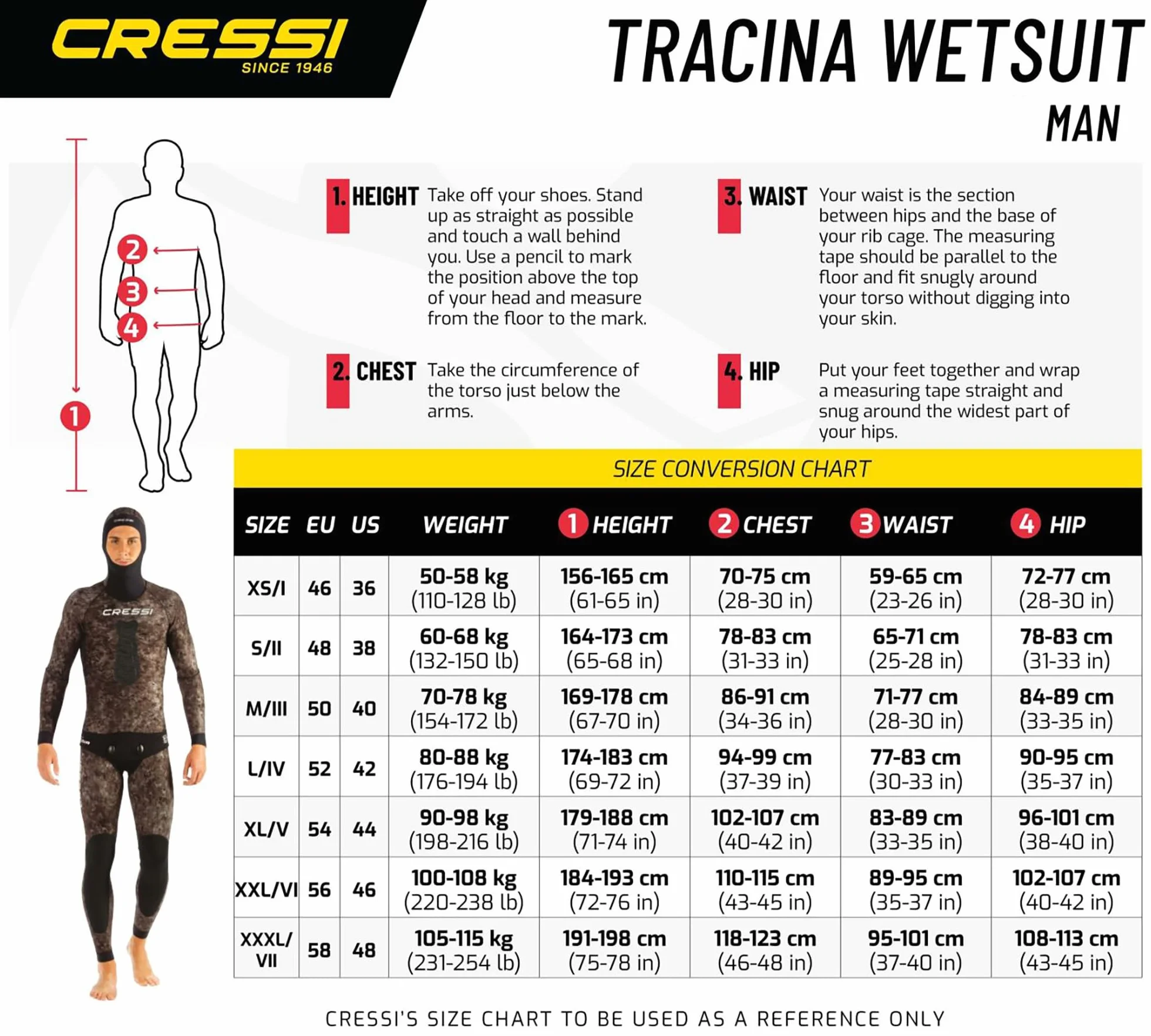 Cressi Tracina Pantalones de buceo camuflaje