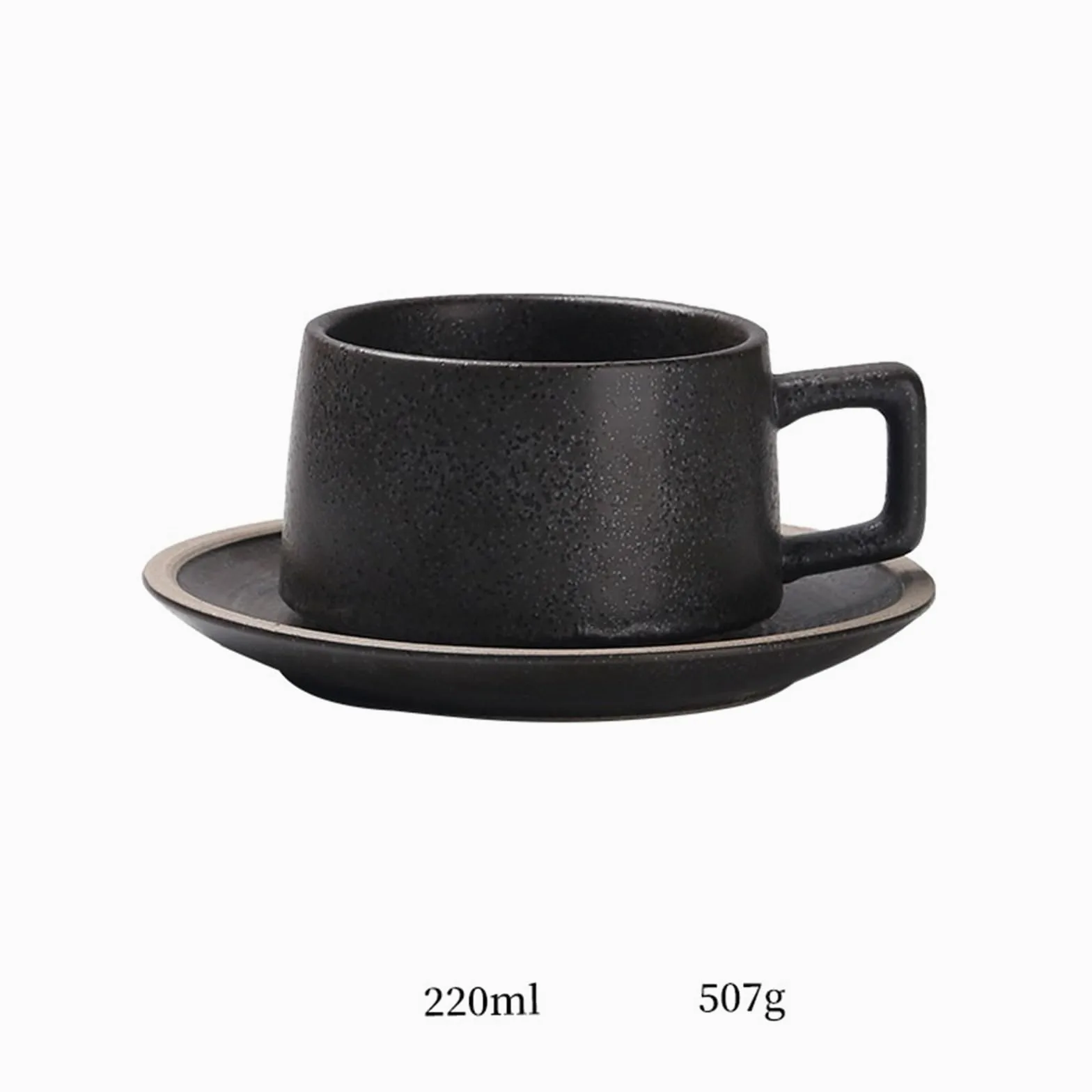 Taza Taza de café retro for el hogar, con leche avena, for desayuno, restaurante, cerámica, platillo, 220 ml Oficina