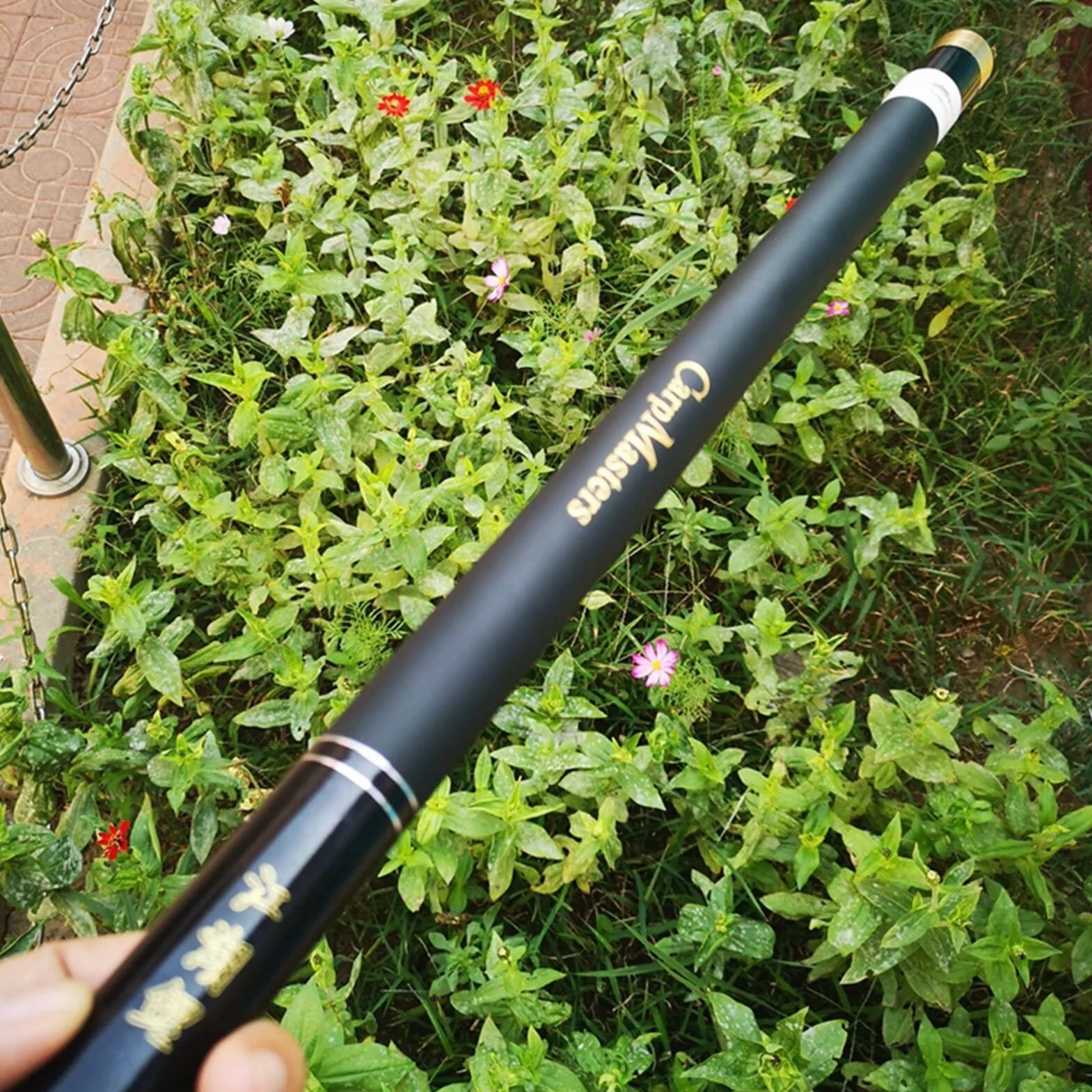 Caña de pescar de carpa de carbono 8m 9m 10m fibra de carbono portátil tiro largo
