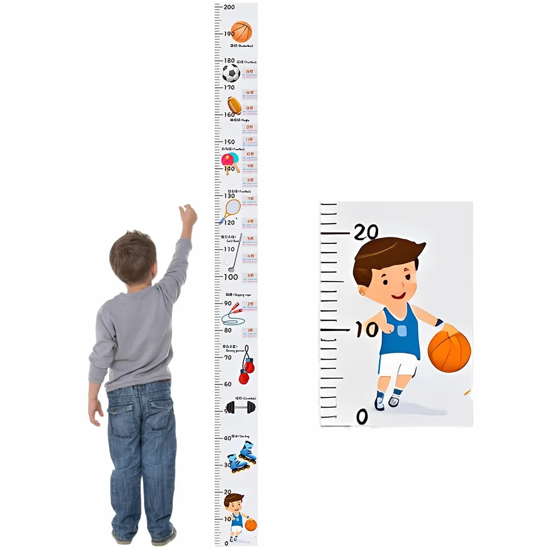 Medidor Altura Gráficos De Crecimiento Para Niños, Vinilo Pared Infantil, Decoración Habitación