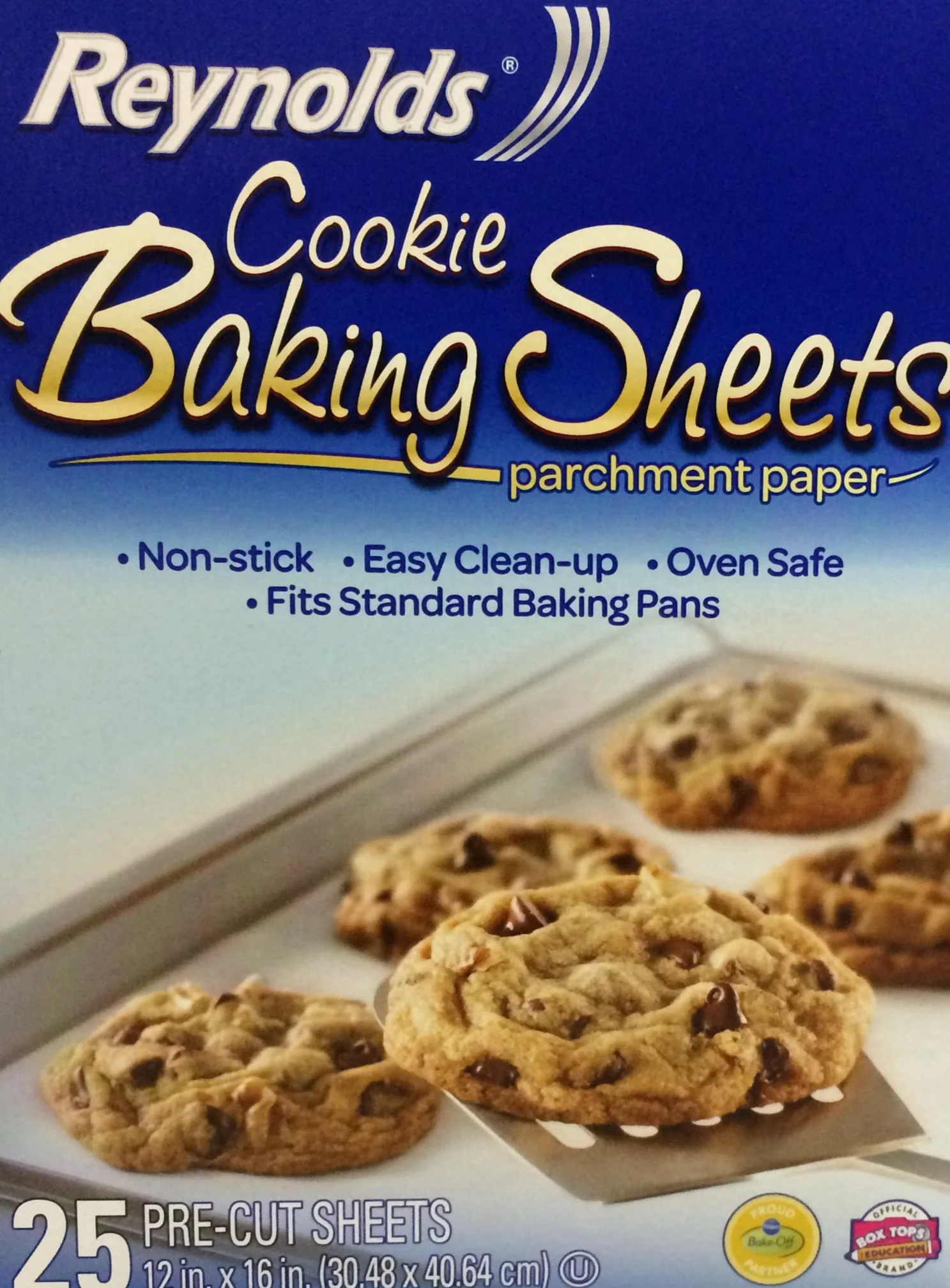 Reynold S Consumer - Hojas de papel antiadherente para hornear galletas, 75 unidades (3 cajas de 25 hojas)
