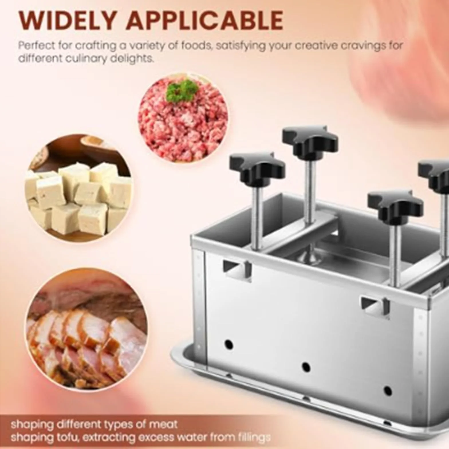 Prensa de carne para prensar jamón y carnes cocidas, ideal para cocineros caseros y entusiastas de la delicatessen