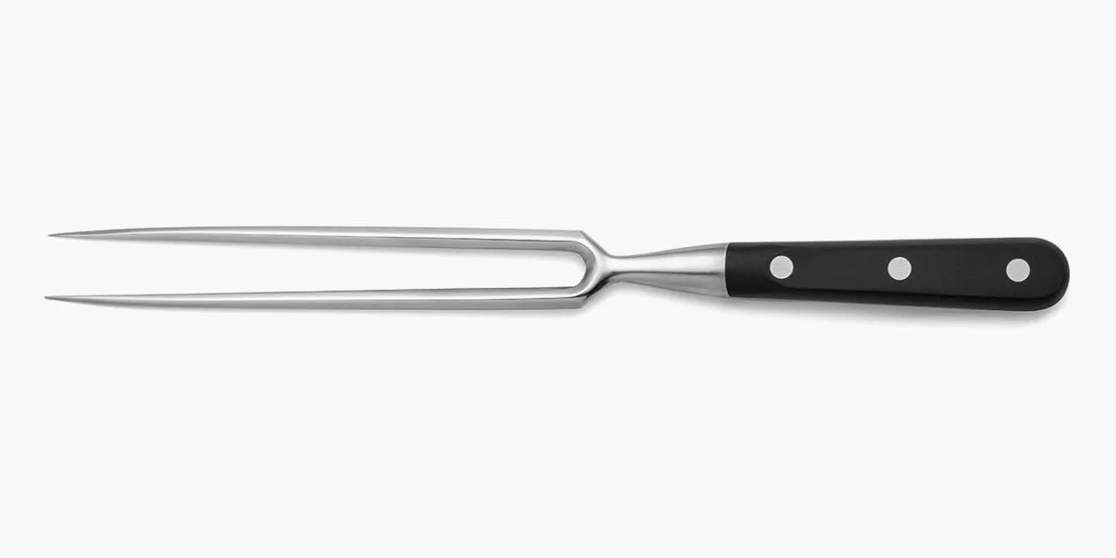Arcos Tenedor para Trinchar - Hoja de Acero Inoxidable Forjado Nitrum 180 mm - Mango Ergonómico de Polyoxymethylene (POM) Negro - Serie Riviera - Alta Durabilidad y Corte Preciso