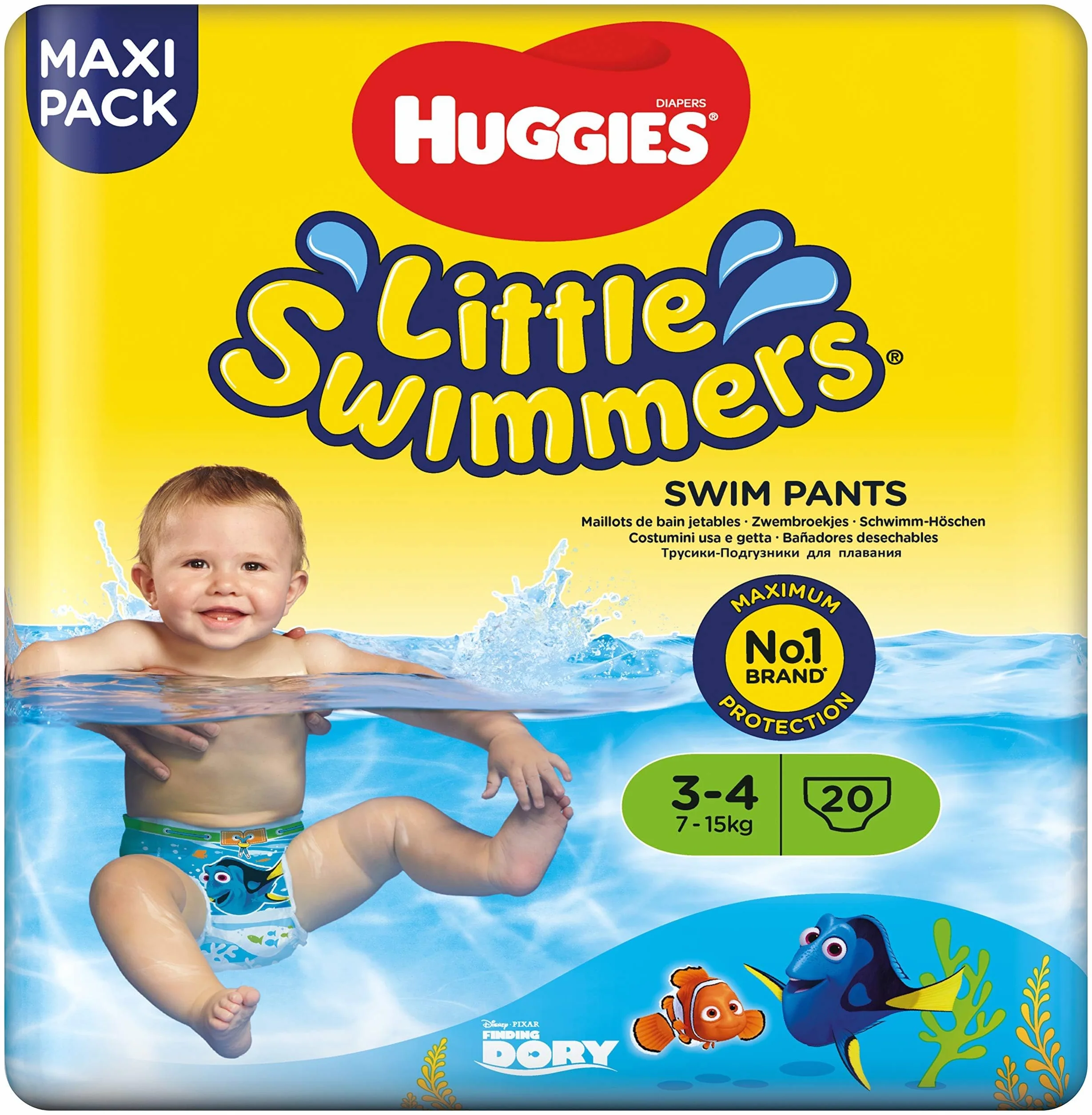 Huggies Little Swimmers Pañales Bañadores para Bebé Talla 3-4, 20 Unidades