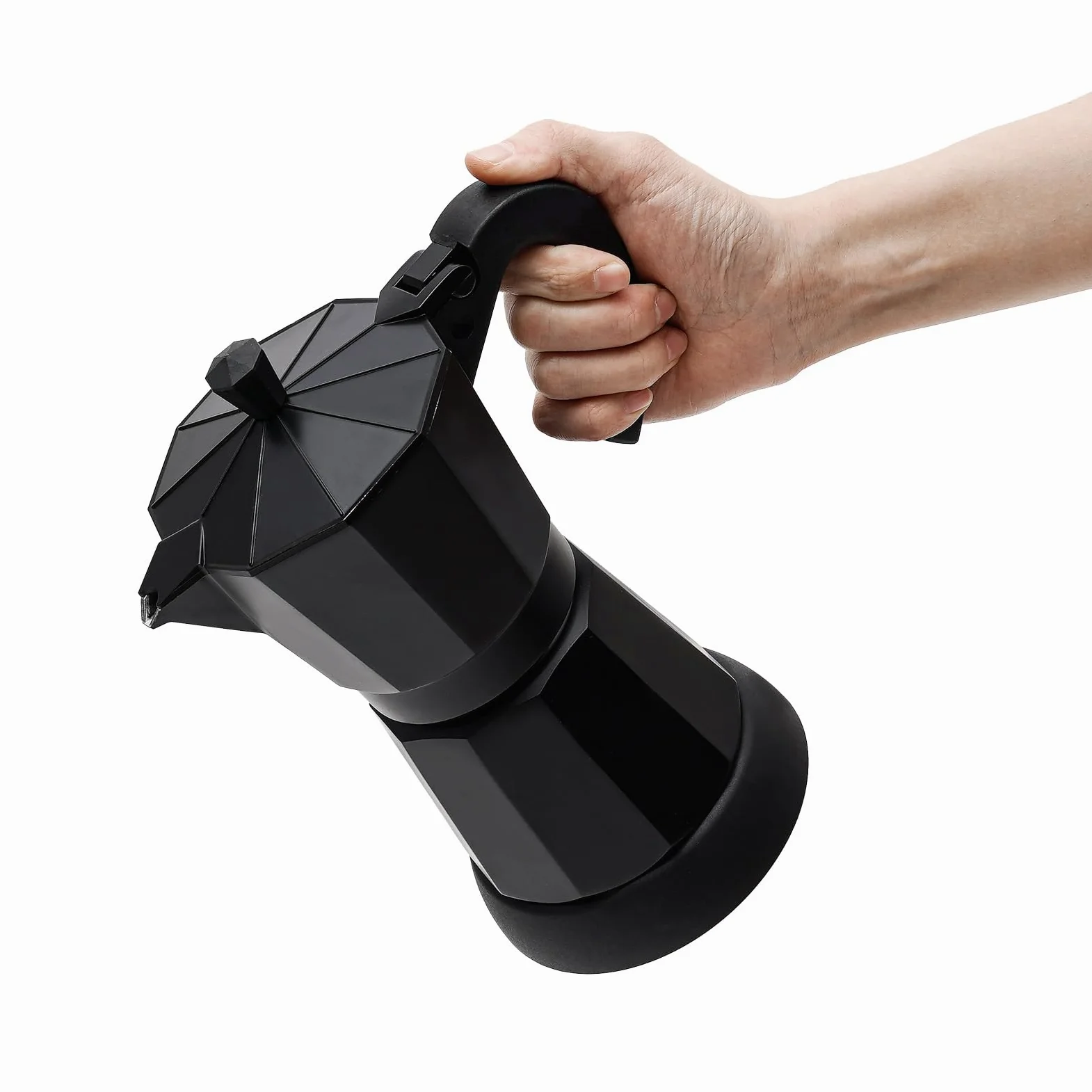 Cafetera italiana eléctrica Mocha, Pequeña cafetera de café expreso para alimentos, temperatura ajustable, máquina de café espresso eléctrica de 300 ml de capacidad, válvula de seguridad