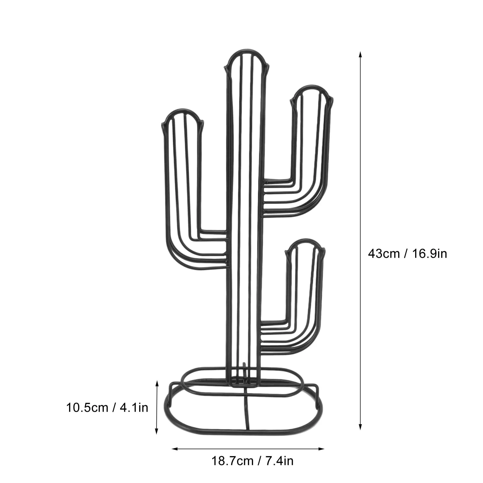 Ejoyous Porta Cápsulas de Café, Soporte Cromado para 48 Cápsulas, Diseño Cactus, Organizador Resistente