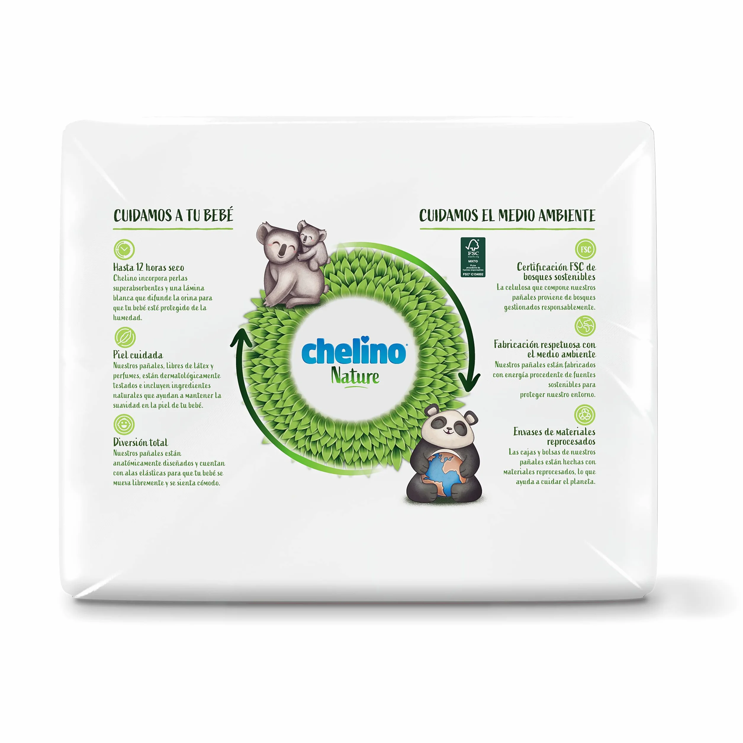 Chelino Nature Pañal Infantil Talla 5 (13-18 kg) 180 Pañales