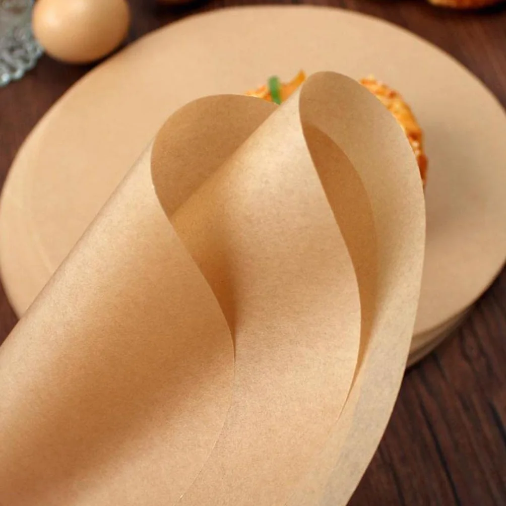 5 Paquetes Papel Pergamino Redondo Antiadherente Hojas de Cera para Hornear Discos para Hamburguesa Bases para Pastel con Recubrimiento de Silicona y, 5 Piezas