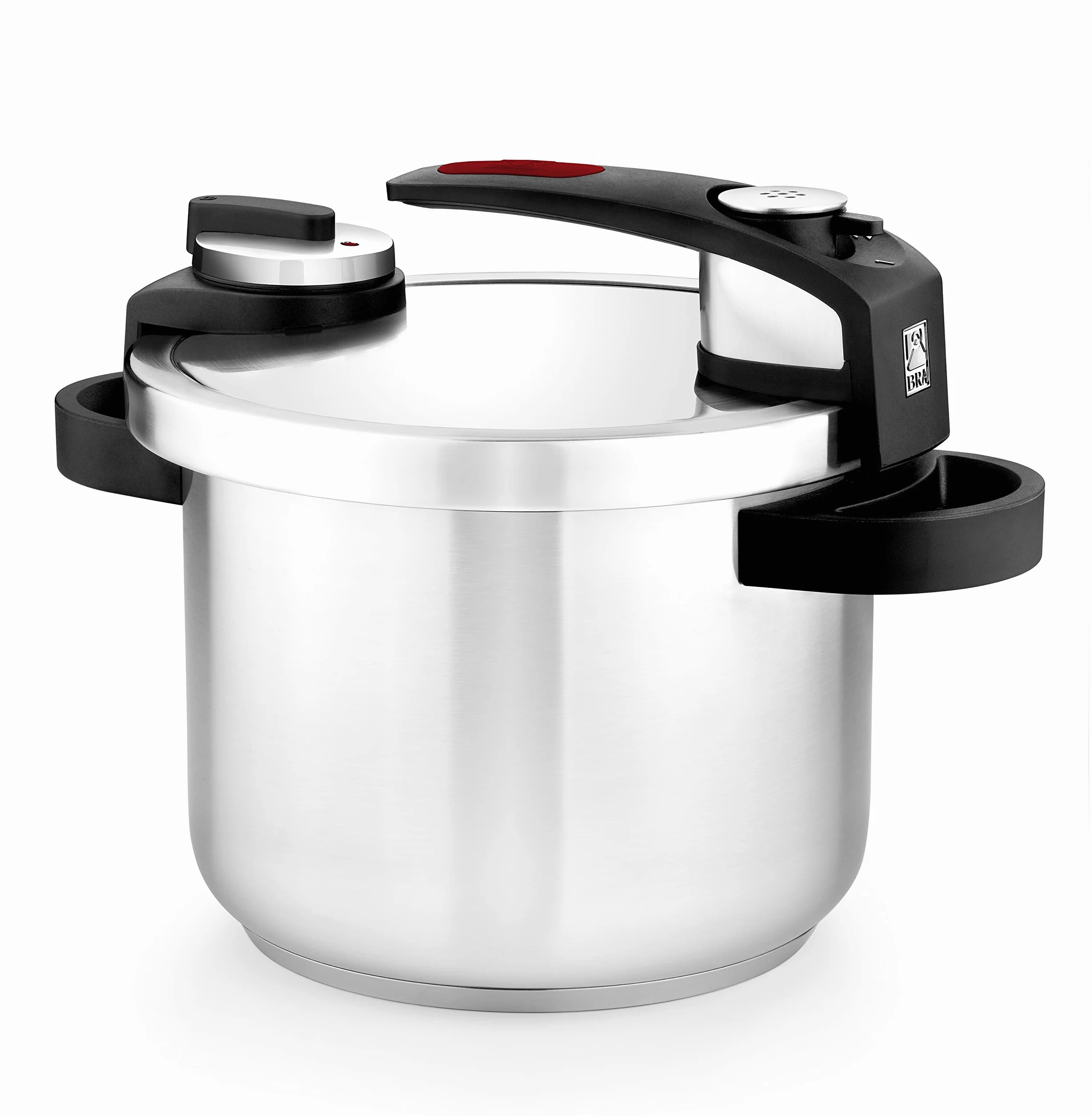 BRA Tekna | Olla a Presión Rápida de Fácil Apertura de 6 Litros | Acero Inoxidable 18/10, Con 2 Programas de Cocción y Sistema de Bloqueo de Apertura, Apta para Todo Tipo de Cocinas