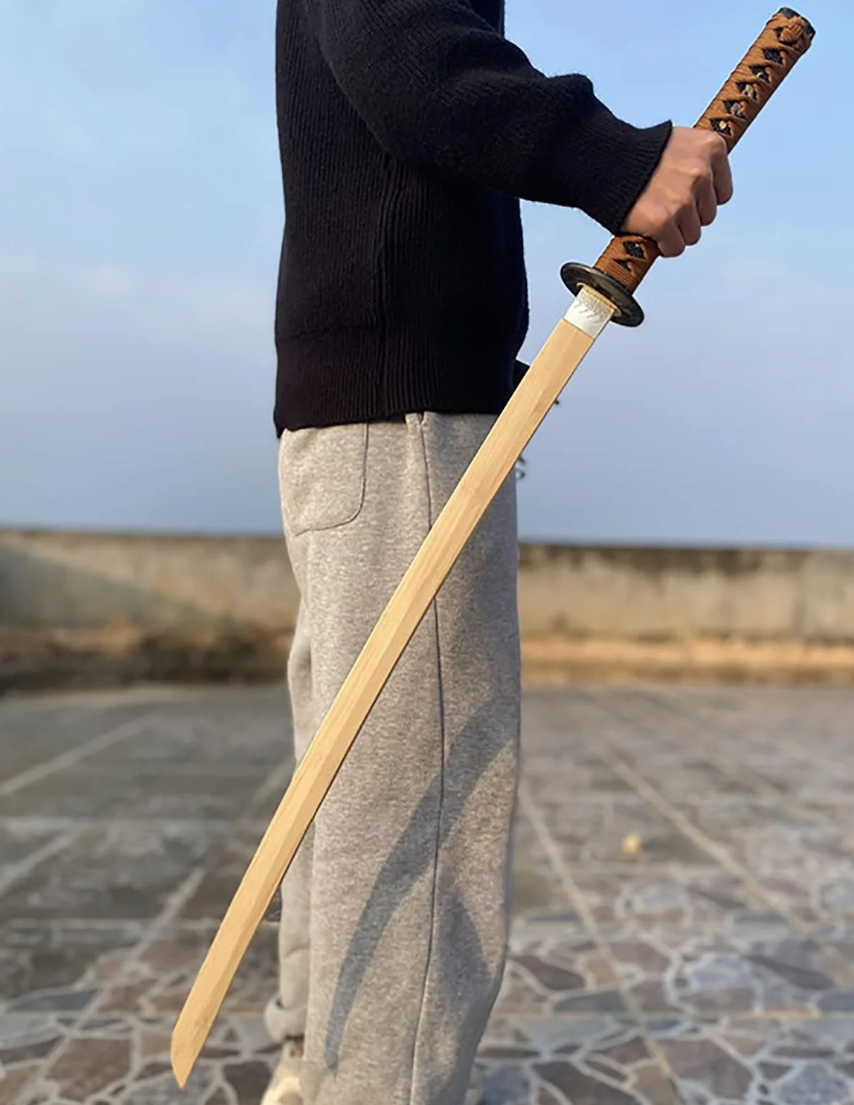 Katana Iaido Boken 102cm madera bambú hecha mano vaina entrenamiento Kendo artes marciales japonesas
