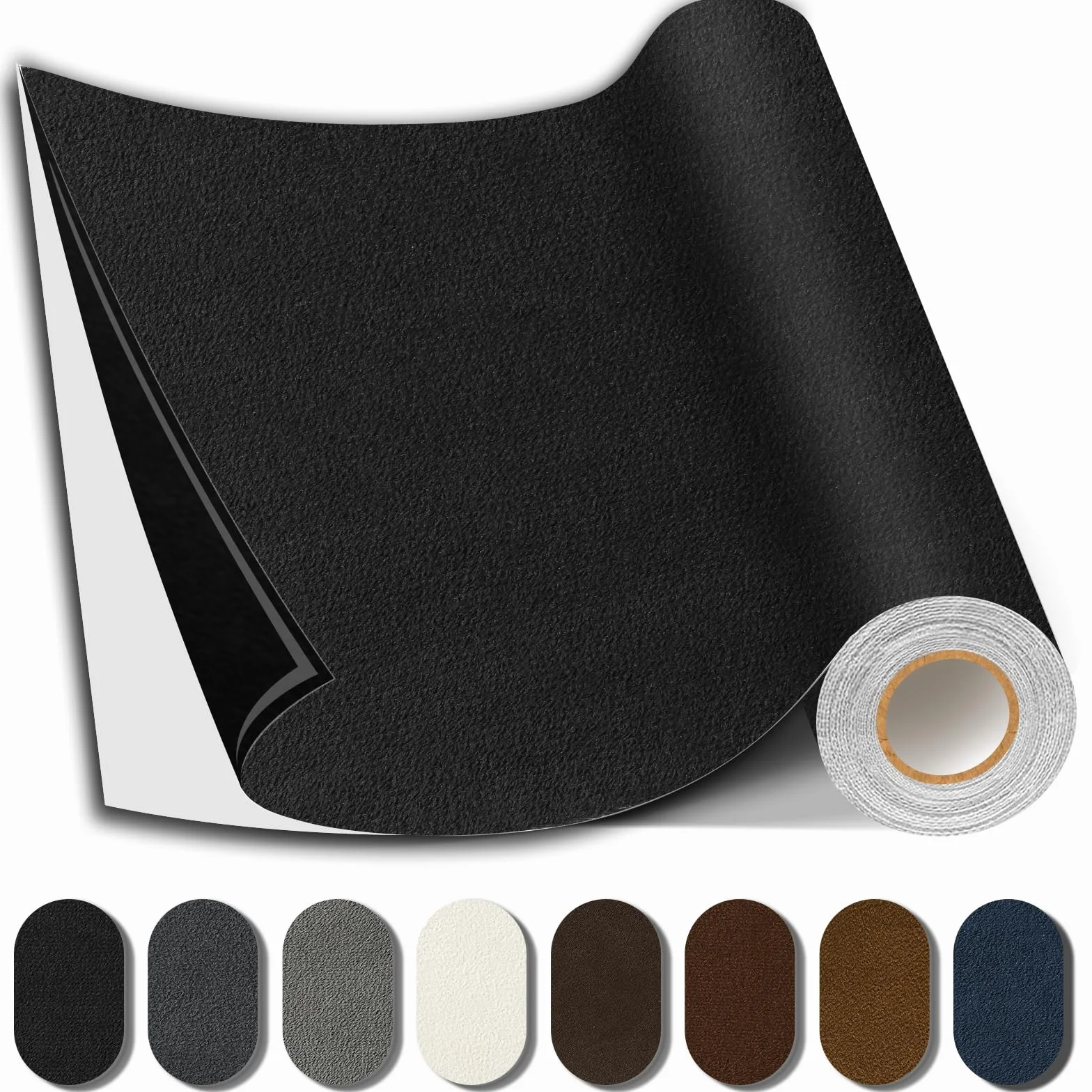 Parche de reparación de gamuza, cinta de reparación grande de tela de 17 x 158 pulgadas, parches de tela autoadhesivos para muebles, sofá, interior del automóvil, zapatos, bolsos de mano, ropa