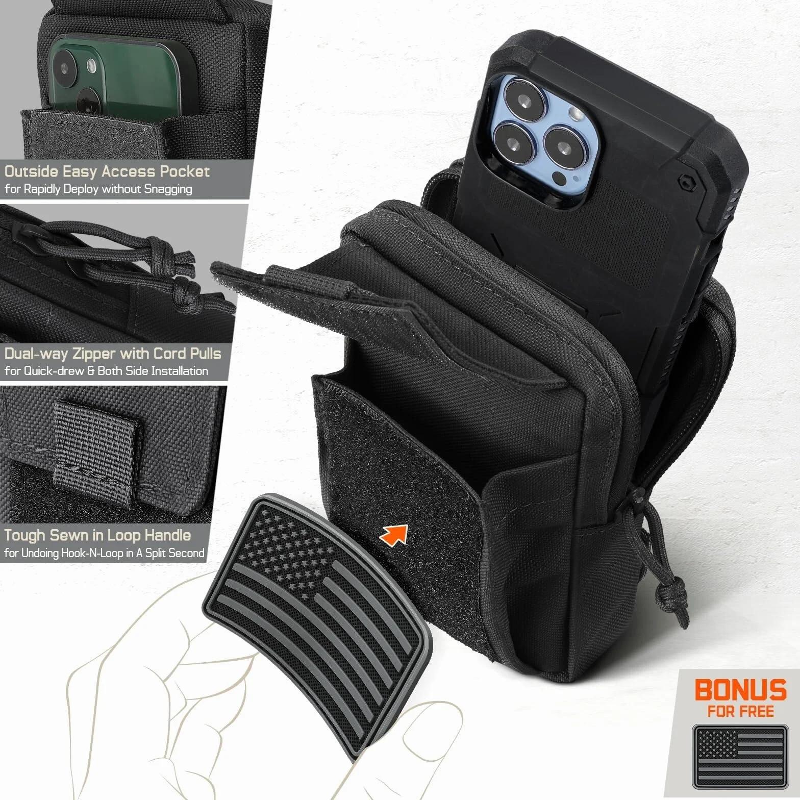 Molle Funda para Esposas con Mochila Táctica Bolsa Accesorios Cinturón Trabajo Asp Bisagras