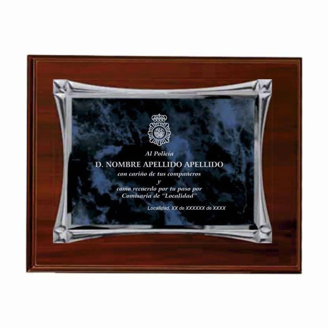 Genérico Placa Homenaje Aluminio Mate 17x12cm (Grabado Incluido)