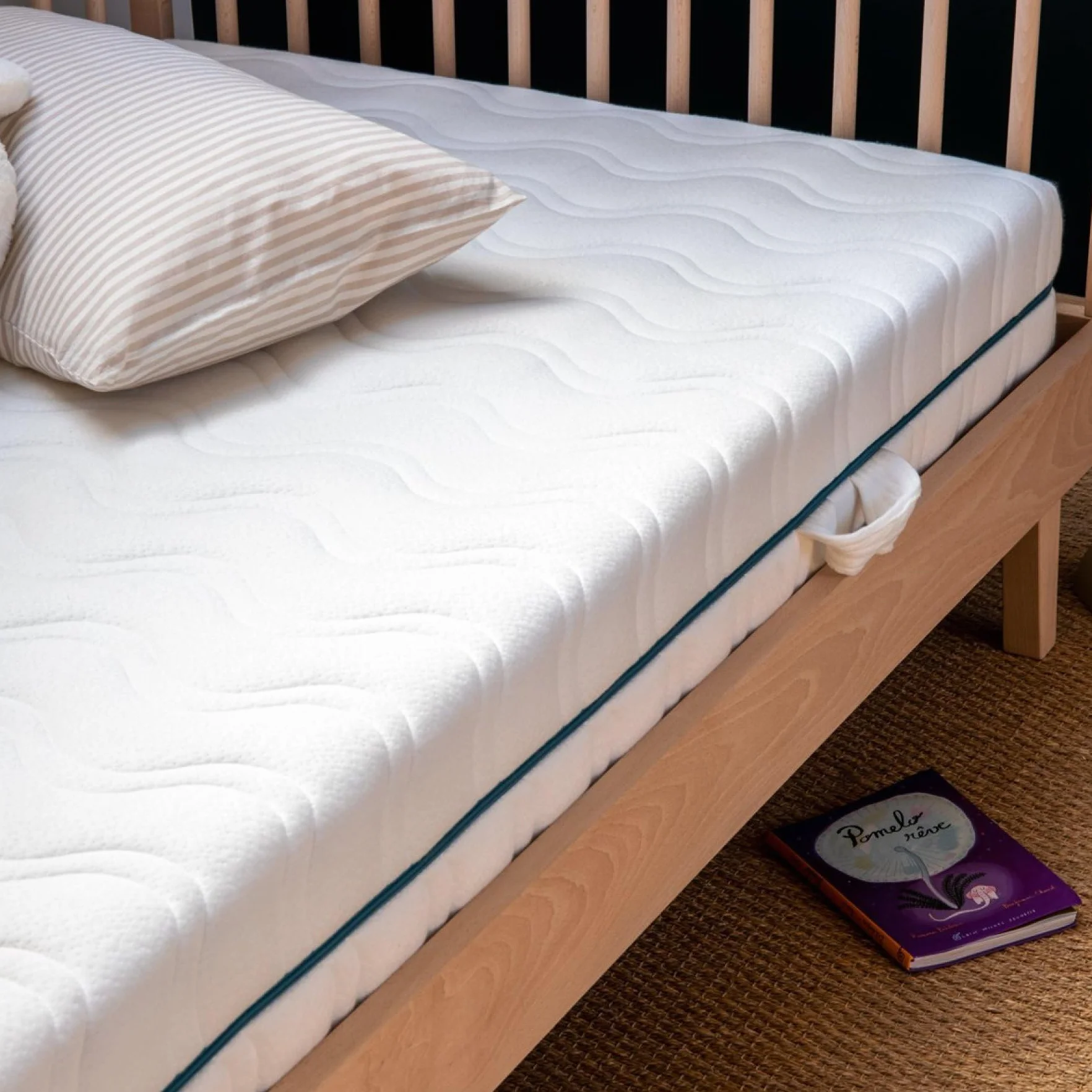 Kadolis - Colchón Infantil 80x160x12 cm COCOLEGEND® 3–18 años - Látex Natural y Fibra de Coco - Evolutivo, Dos Caras (Firme/semifirme) - Desenfundable, Transpirable, con certificación Oeko-Tex®