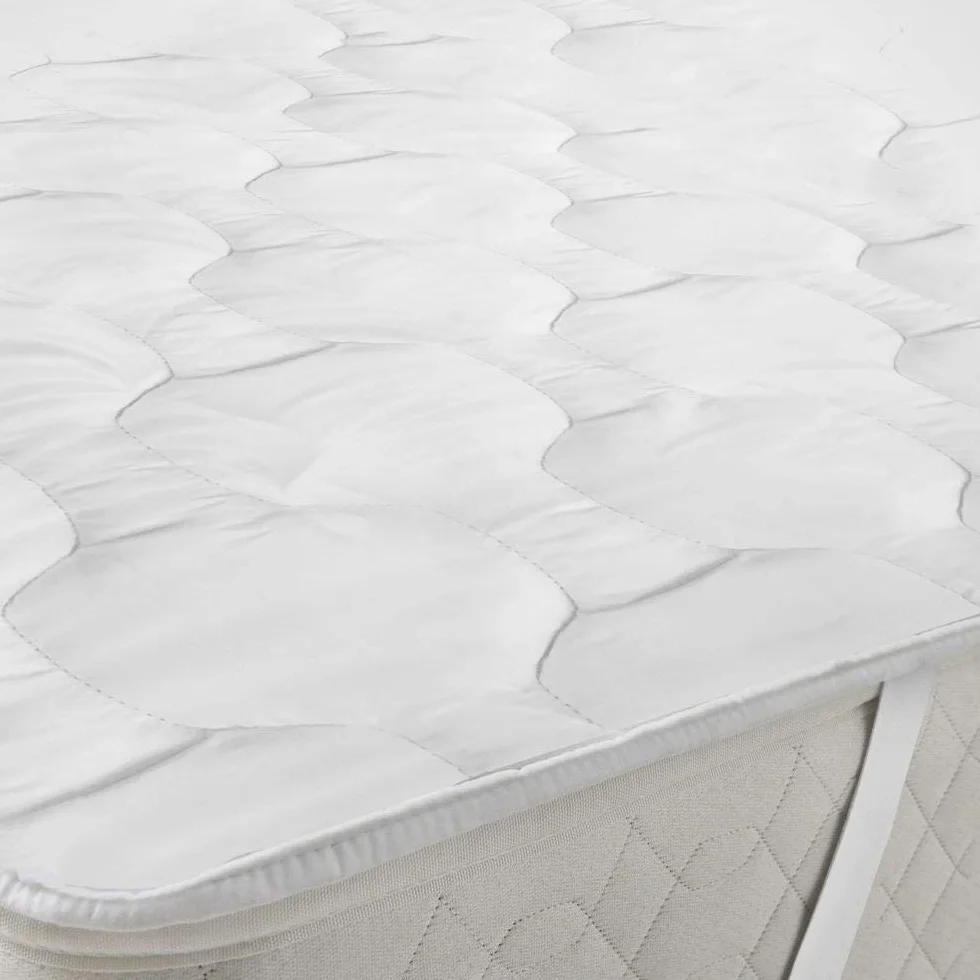 HAPPERS Topper Fibra Hipoalergénica Blanco con Tacto Pluma 105x190x2 cm