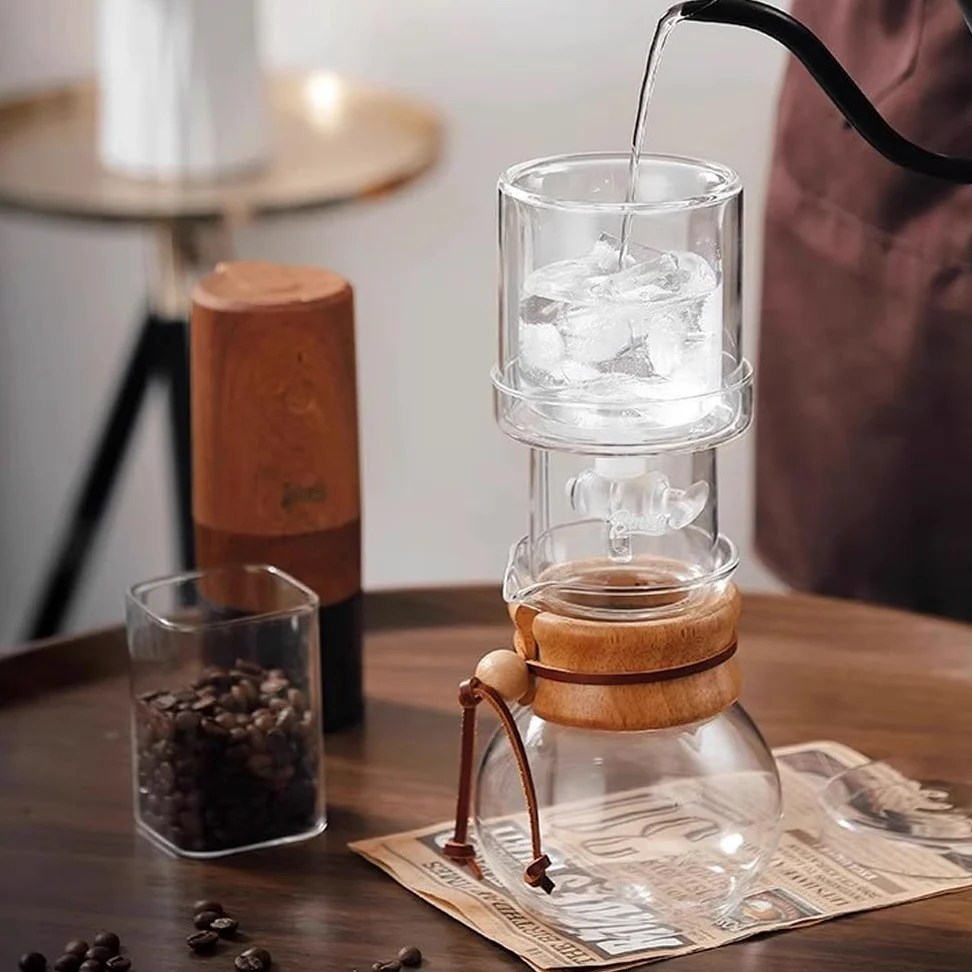 Cafetera fría con jarra de vidrio para servir de 1 a 4 tazas