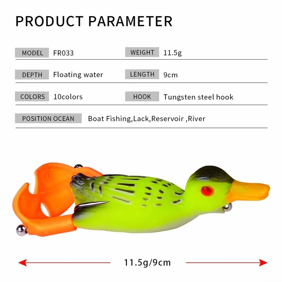 Señuelo flotante de pato con acción vibratoria para depredadores