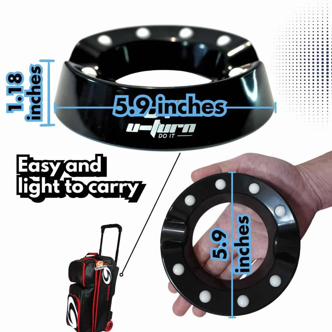 Genérico - Base GIRATORIA Bolos, Accesorios para el Bowling, Bolas, Mantenimiento, Limpieza, Pulido, Lijado, Ball Spinner, Soporte, Vaso, Copa, Exhibicion. U-Turn Sport
