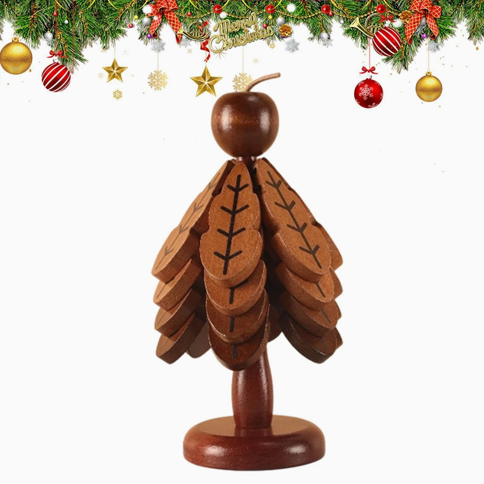 Set Salvamanteles Árbol De Madera Posavasos Navideños Antideslizantes | Posavasos Madera Árbol Para Vidrio, Mármol, Mesas, Platos Calientes, Ollas, Sartenes Y Teteras