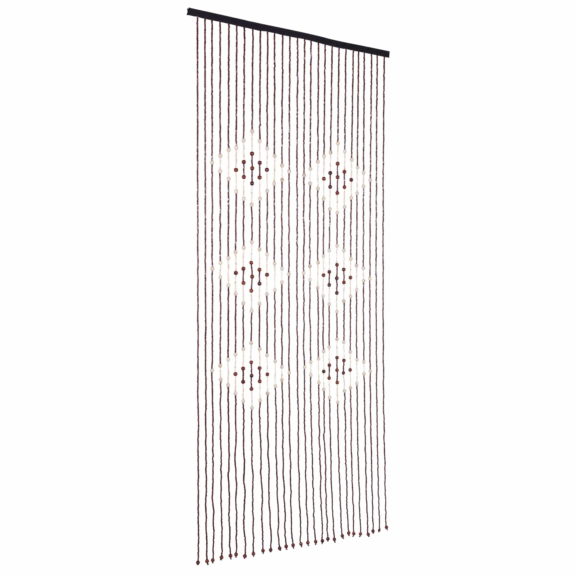 Navaris Cortina de Cuentas - Cortinas de Tiras para Puertas 90 x 200 cm - Cortina de Puerta Interior de bambú - Fácil instalación sin Agujeros