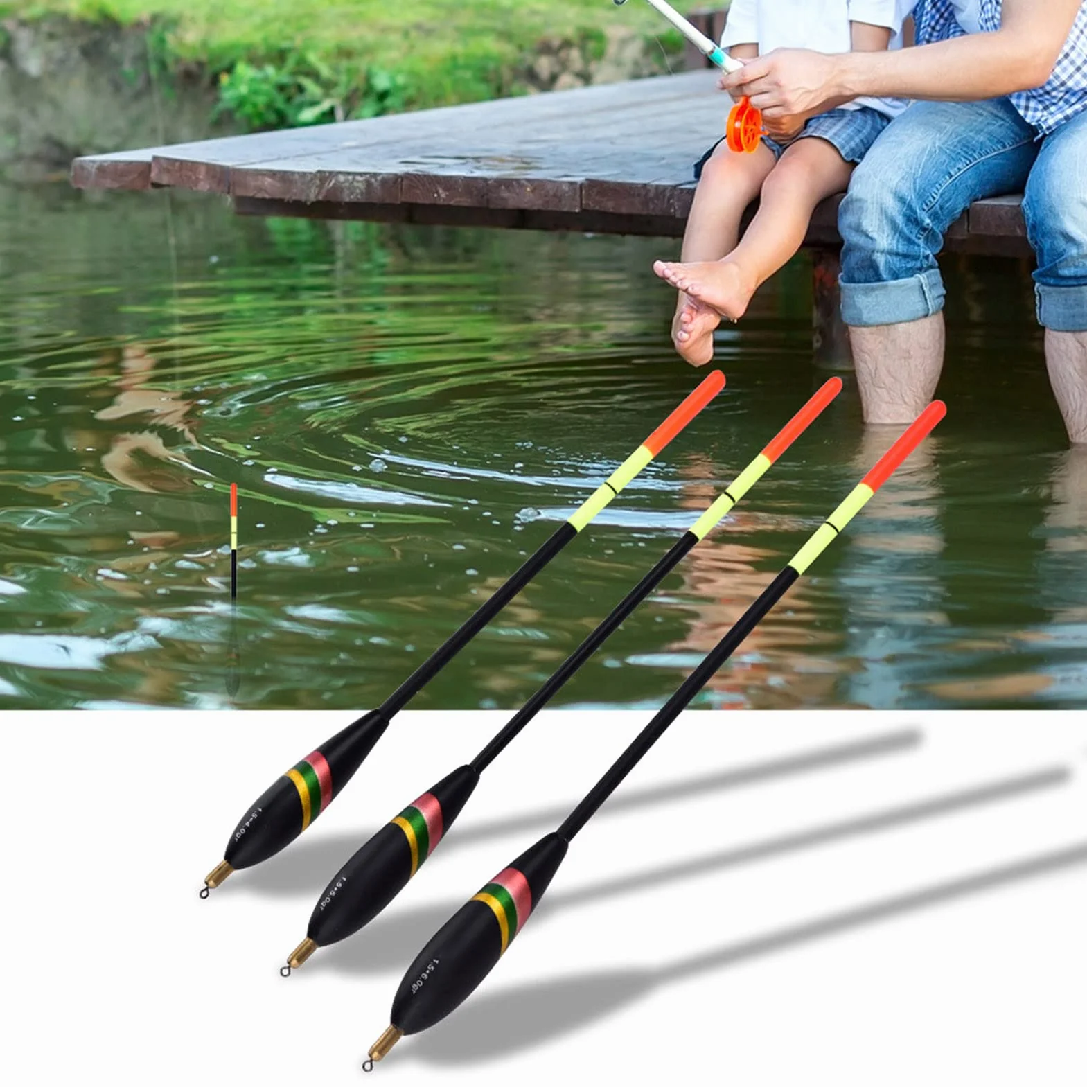 Alomejor Flotador de Pesca Alta Visibilidad Equilibrio Estable 1,5g 4g 5g 6g