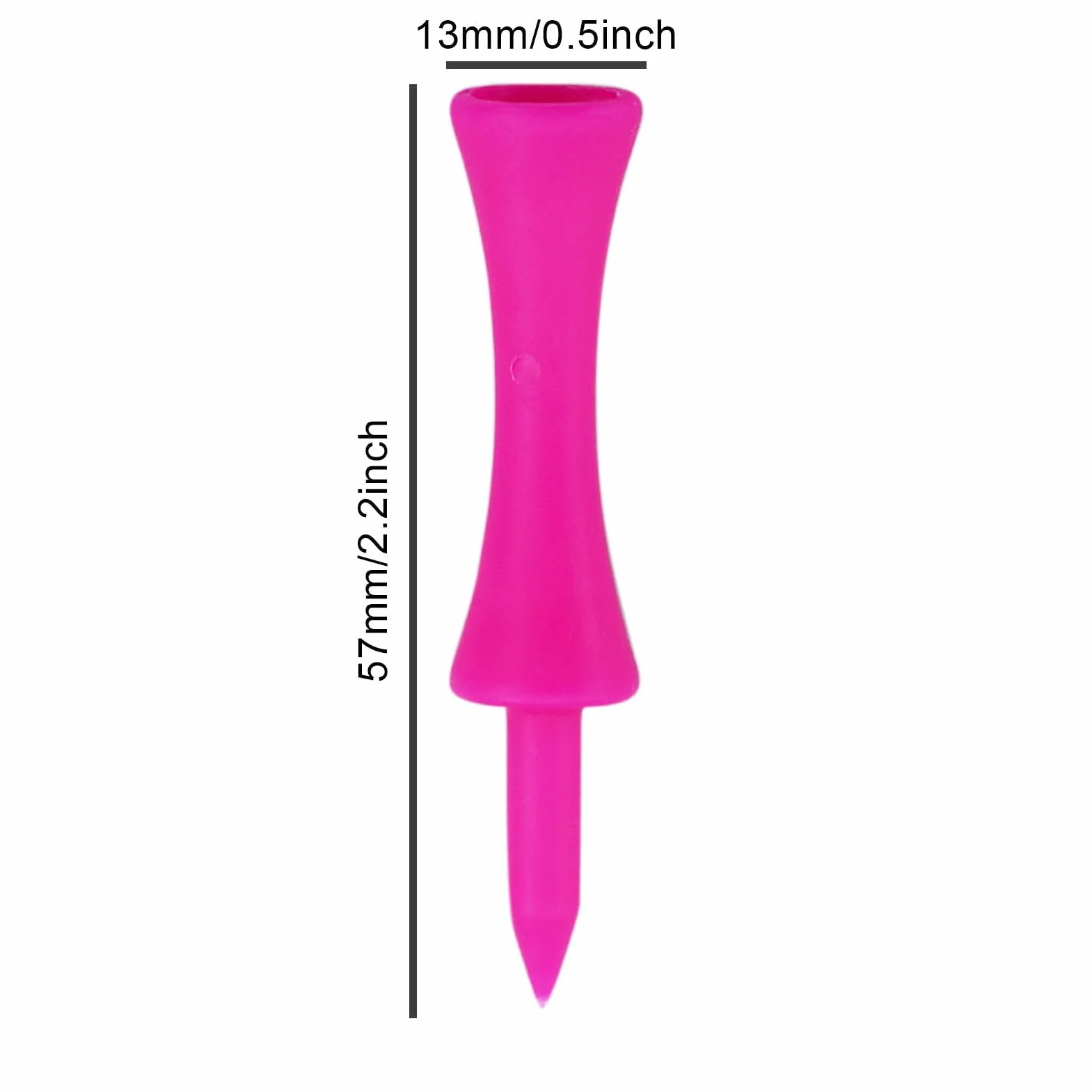 Golf Tees Rosa 100 Piezas, 57 mm Plástico (2-1/4")