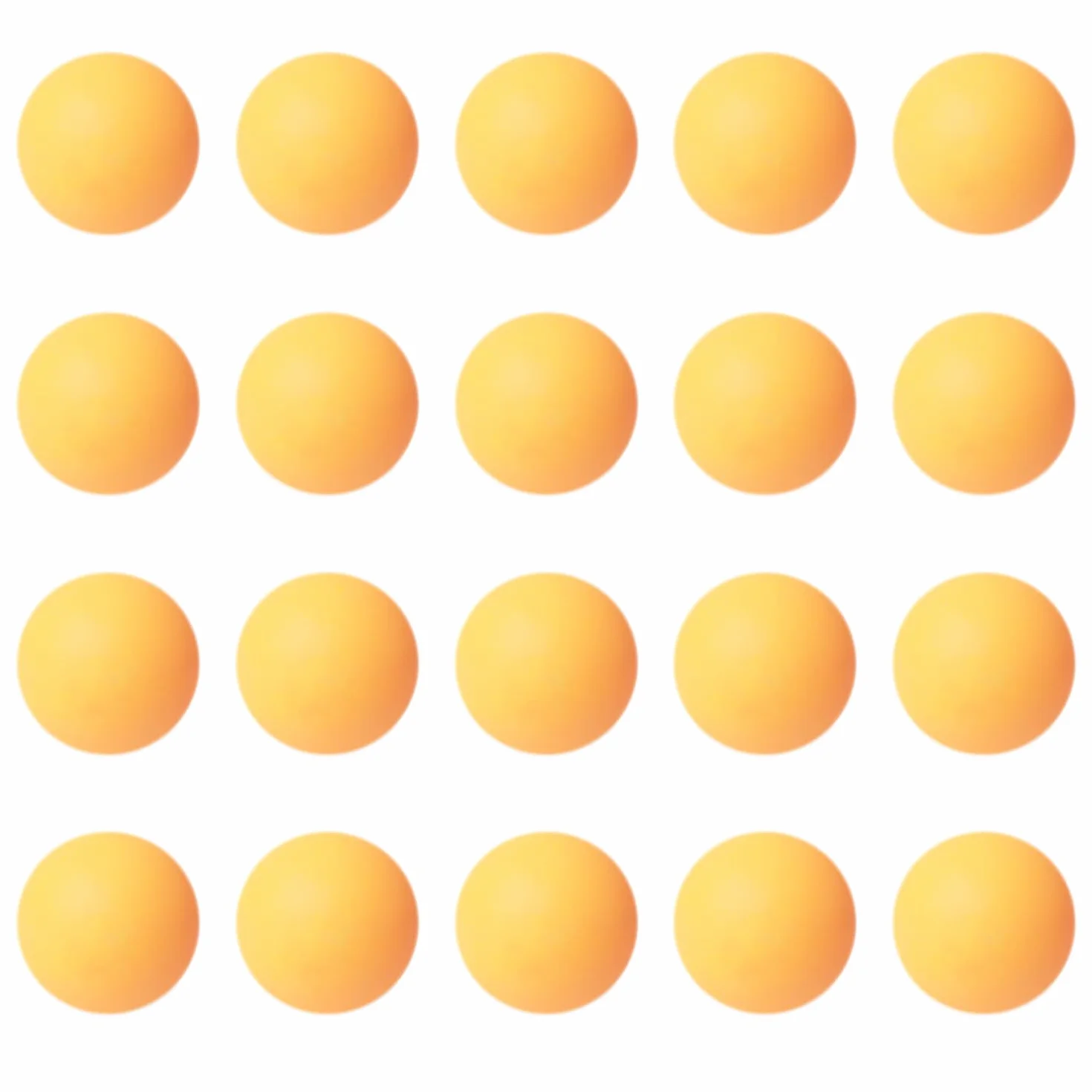 Pelotas de Ping Pong Amarillas Plástico 20 Unidades para Fiestas Familiares Escolares