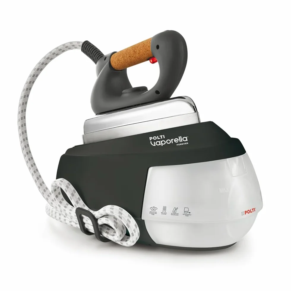 Polti Vaporella Forever 615 Pro, Plancha de Vapor con Caldera, Autonomía Ilimitada, 4 Bares de Presión, Potencia 2150 W, Depósito Extraíble 0,7 L, Calentamiento 3 Min., Negro