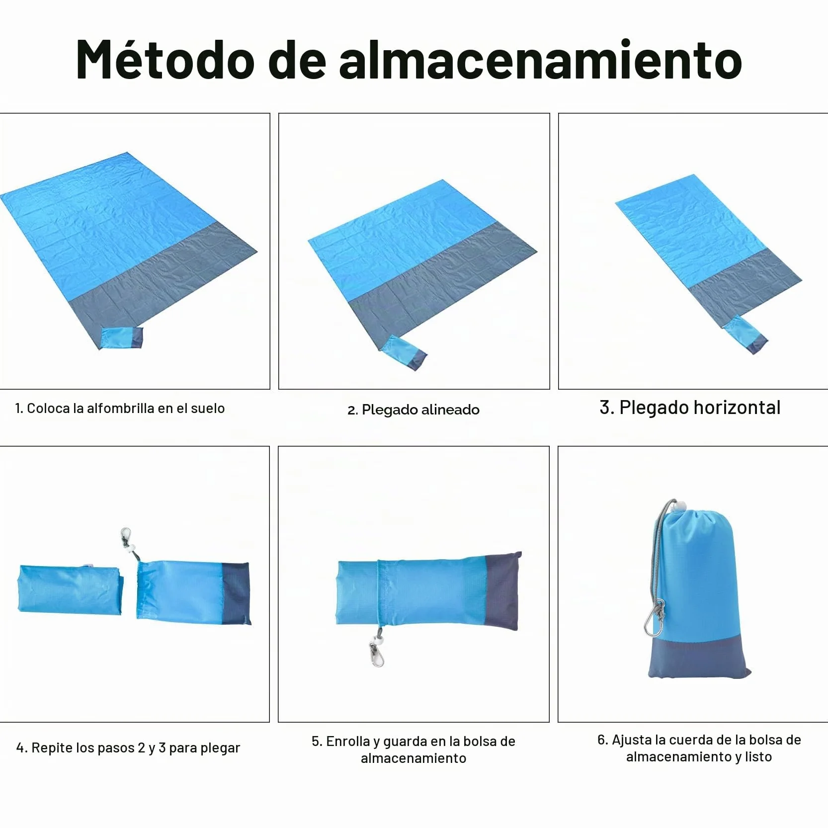 Gigmeta Alfombra de playa impermeable 210 x 200 cm manta de picnic para viajes camping