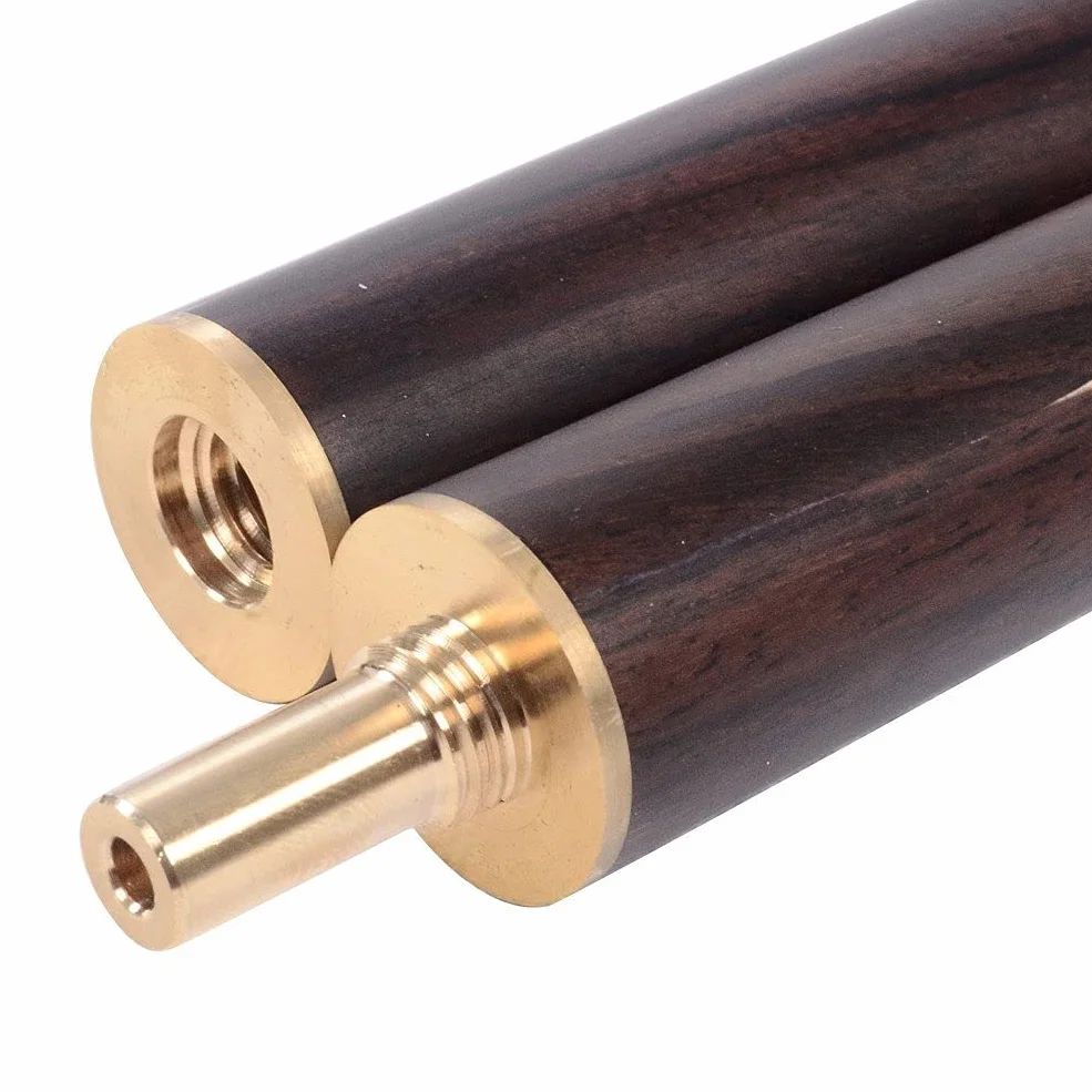 CUESOUL Clásico Hecho a Mano de 57 Pulgadas Rosewood 3/4 Pieza Snooker Cue con Caja Negro y Aluminio Telescopio Extensión