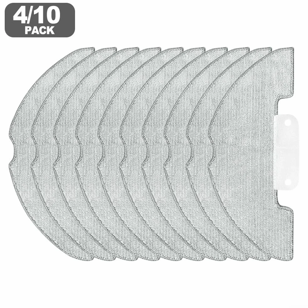Almohadillas de repuesto para fregona compatibles con Cleanova para W7 W11 W15 y Vexilar para W7 W9 W11 W15 Robot Aspirador Paños de microfibra lavables (paquete de 4)