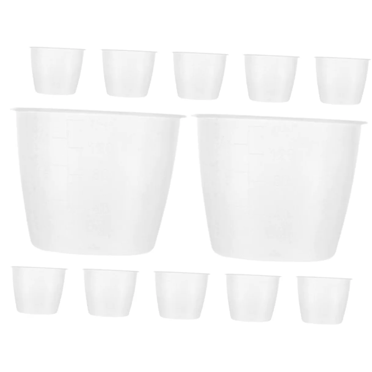 Cabilock 60 Piezas Taza Medidora para Olla Arrocera Vaso Medidor Graduado Vaso Medidor De Liquidos Vaso Medidor De Base Redonda Cucharada De Grano De Vaso Medidor De Escala Páginas