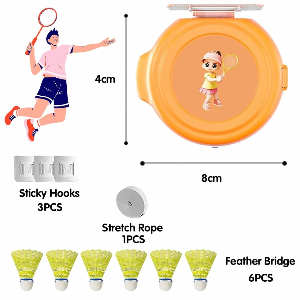 Entrenador de bádminton para bádminton portátil, para entrenamiento de bádminton bádminton para un solo jugador, entrenador de rebote de bádminton, dispositivo de autoaprendizaje para canchas de