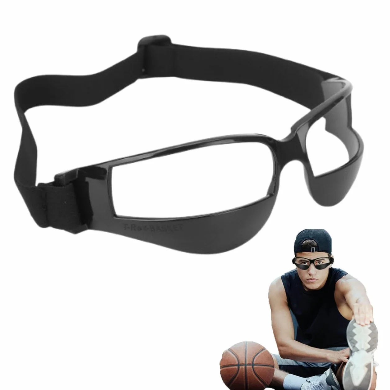 Fyearfly Gafas de entrenamiento de baloncesto, color negro, ajustables, antiarco, para la escuela, adolescentes