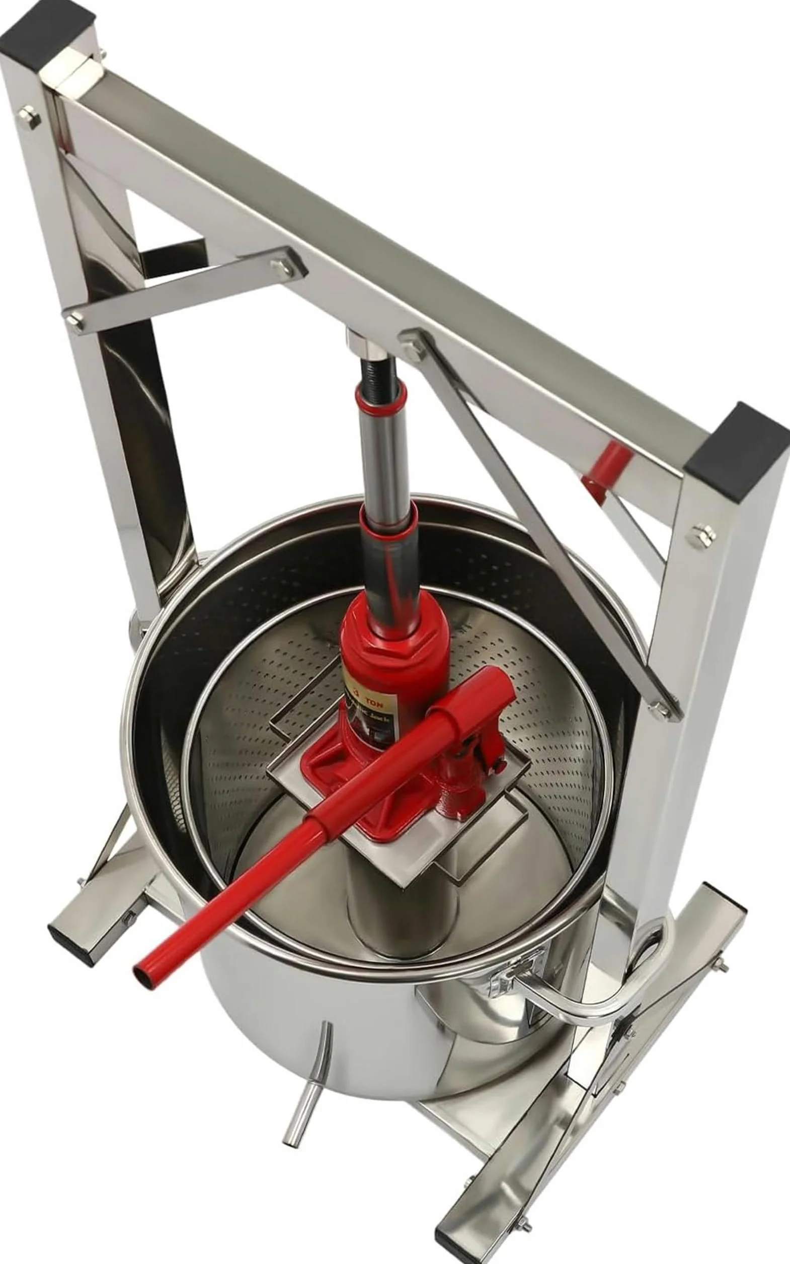 Máquina de Prensa de Vino de Frutas de 22 l/5,8 GAL, prensador Manual de Jugo de Acero Inoxidable para Queso, Hierbas, Prensa para Hacer Aceite de Oliva y Miel de Verduras