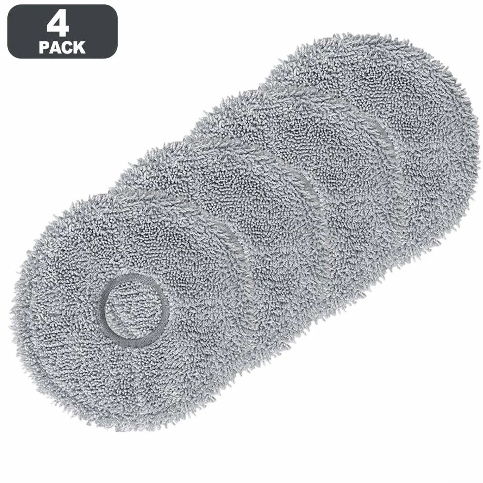 Paquete de 4/10/20 paños de microfibra para mopa Conga 9590/9990/10090 Spin for Revolution Ultra Power Partes de repuesto, gris (paquete de 4)