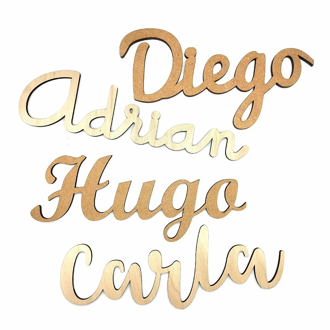 Nombre Madera Personalizado 25/35/45 cm Letras Decorativas Para Eventos Habitación Infantil Bautizo Baby Shower