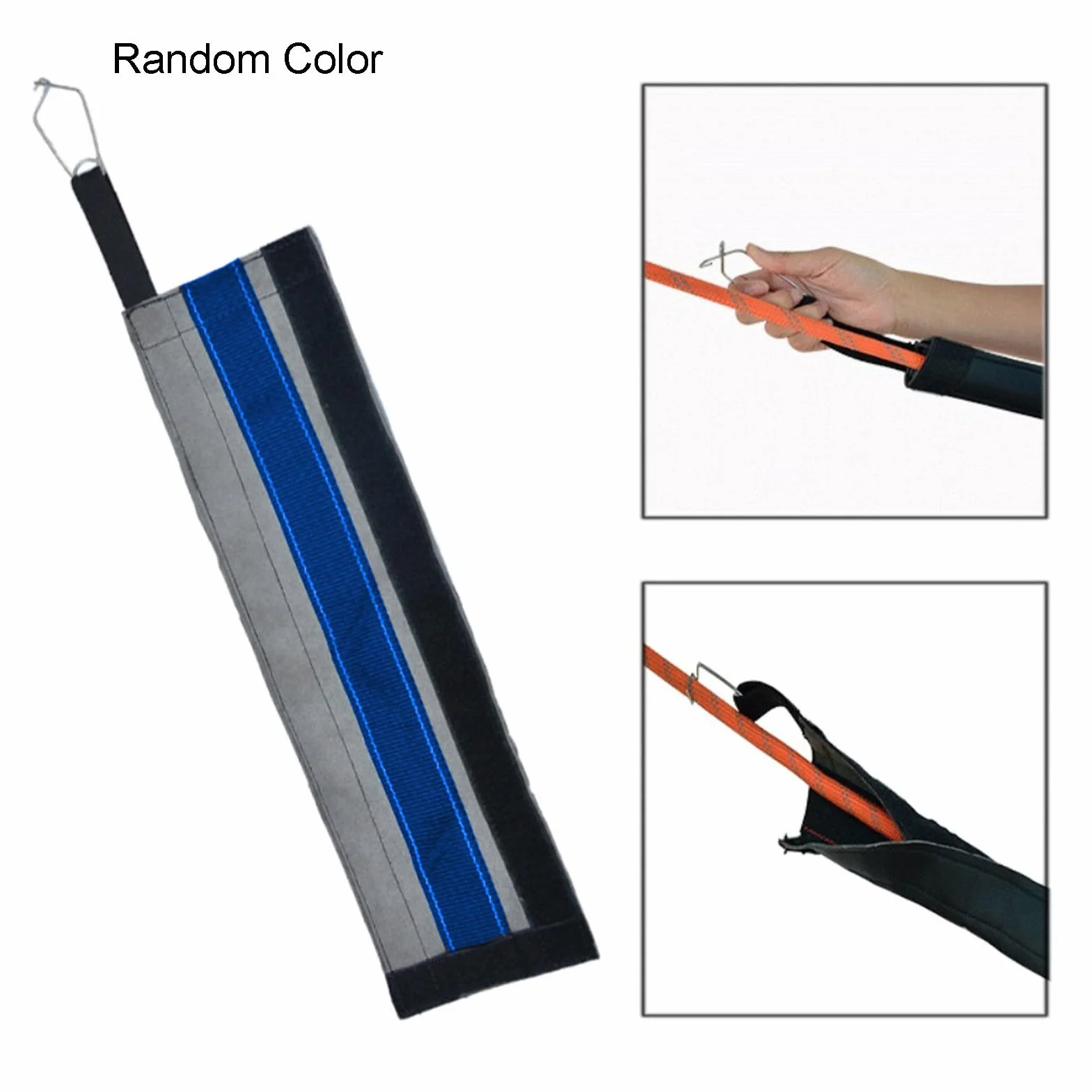 Protectora de Cuerda de Cuero, de Cuerda de Cuero Artificial, Ligera y Resistente al Desgaste, con Cinta Adhesiva y Protector de Cuerdas de Escalada para rapel, Escalada en Roca