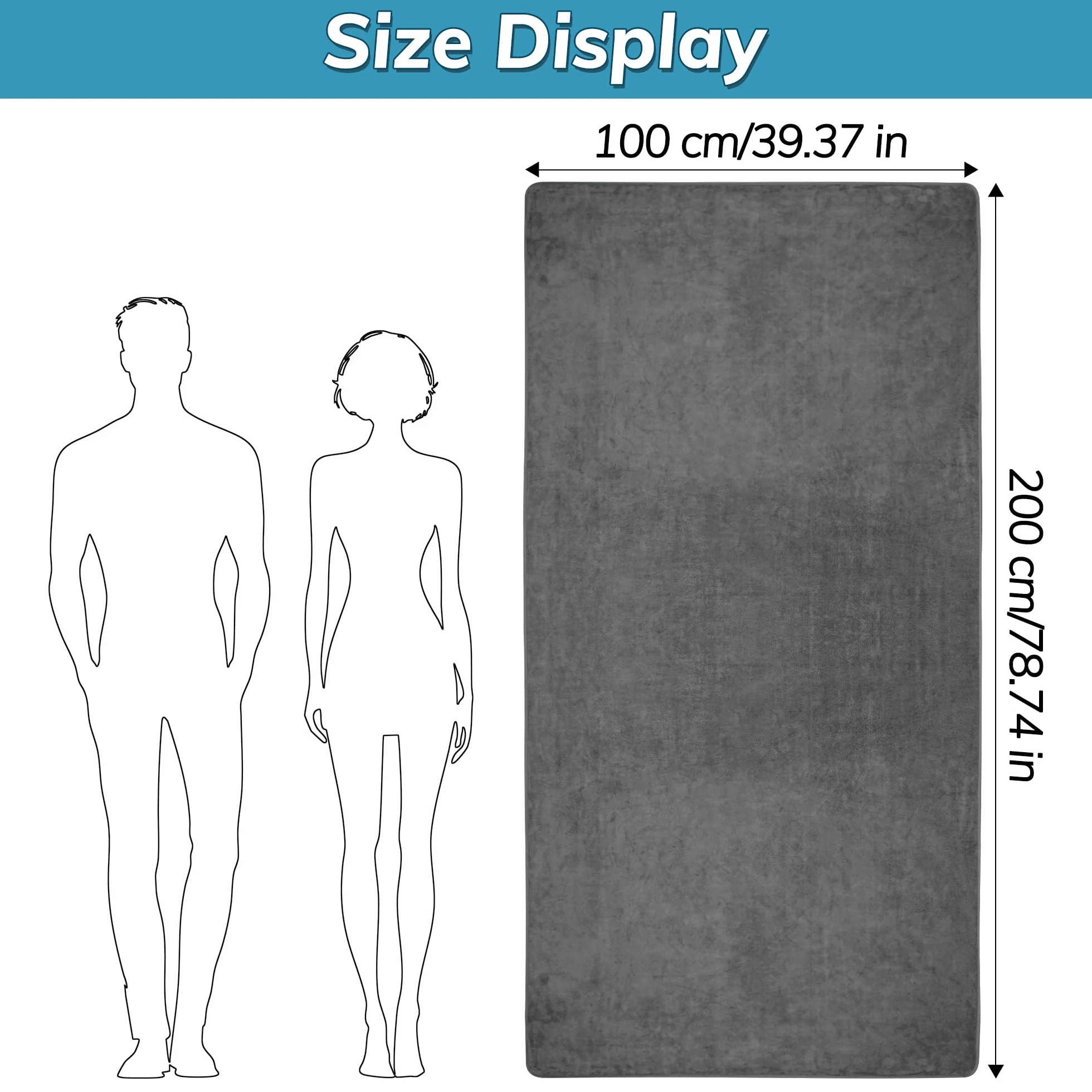Toalla Baño Grande XXL 100x200 cm - 420 g/m² - Toalla de Sauna y Playa - Unisex - Ultraabsorbente y Suave (Gris Claro)
