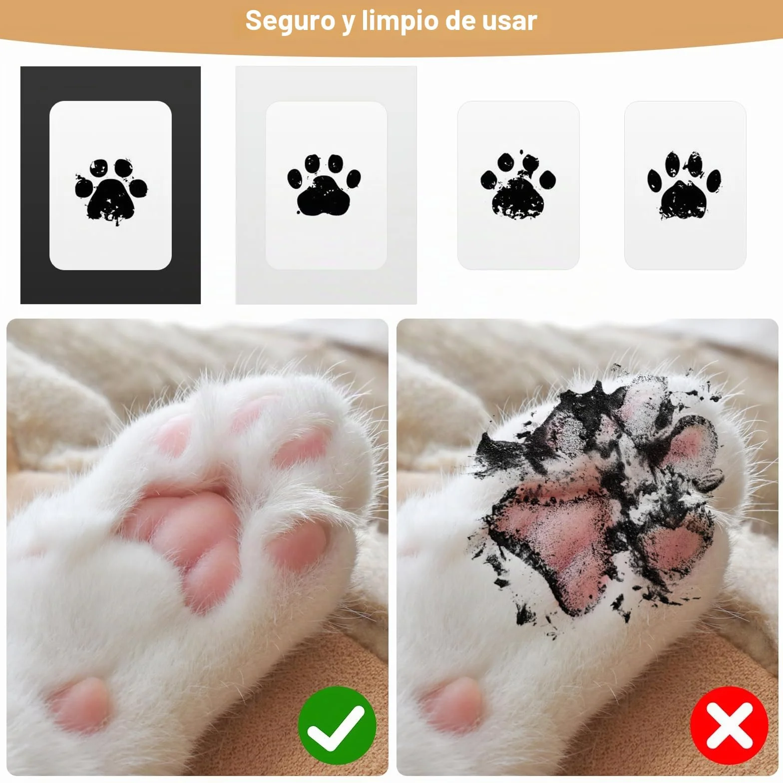 8 Piezas Kit Huella del Pie, Kit de Huellas Bebé Pie y Manos Almohadillas de Tinta No Tóxicas, No Tóxicas,No Se Mancha, Regalo de Bautizo o Recuerdo, Kit Huella del Mascota