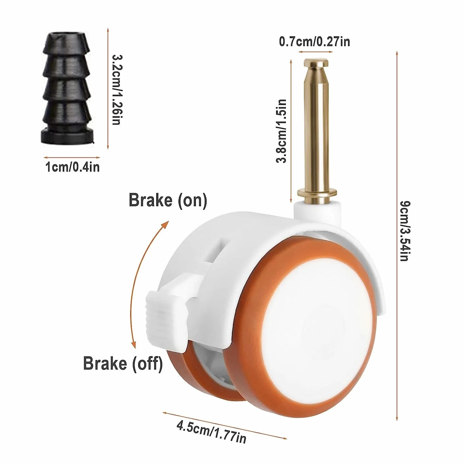 Ruedas Universales para Cuna, Cochecito Bebé, Muebles - Set 4 Piezas