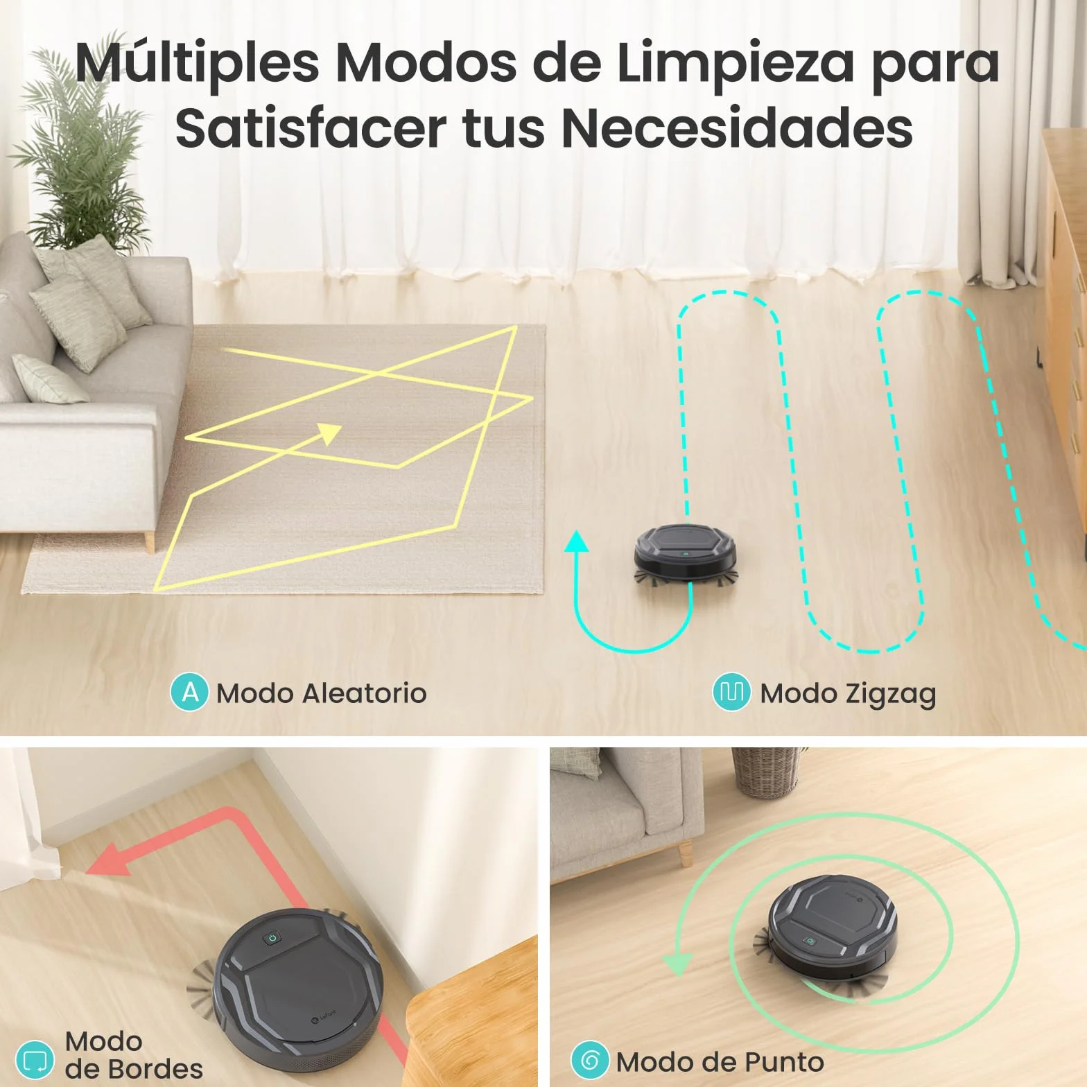 Lefant Robot Aspirador, Succión de 2200 Pa,120 Min Autonomía, Aspirador Robot Sin Enredos, Delgado, Wi-Fi/App/Alexa, Ideal para Pelo de Mascotas, Alfombras de Pelo Bajo (M210 Pro Gris)