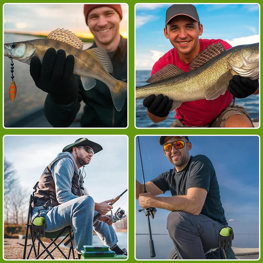 Guantes de Pesca Impermeables Resistentes a Cortes y Pinchazos Cierre Magnético