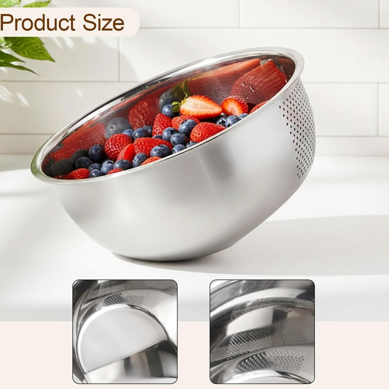 Cesta Limpiadora de Arroz, Escurridor, Colador de Cocina con Laterales, Colador de Pasta para Frijoles, Verduras Y Frutas, tal como se describe, L