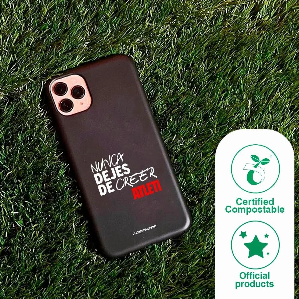 Funda Móvil Apple iPhone 14 Plus Atlético de Madrid Negro Ergonomica Protección Ligera Resistente