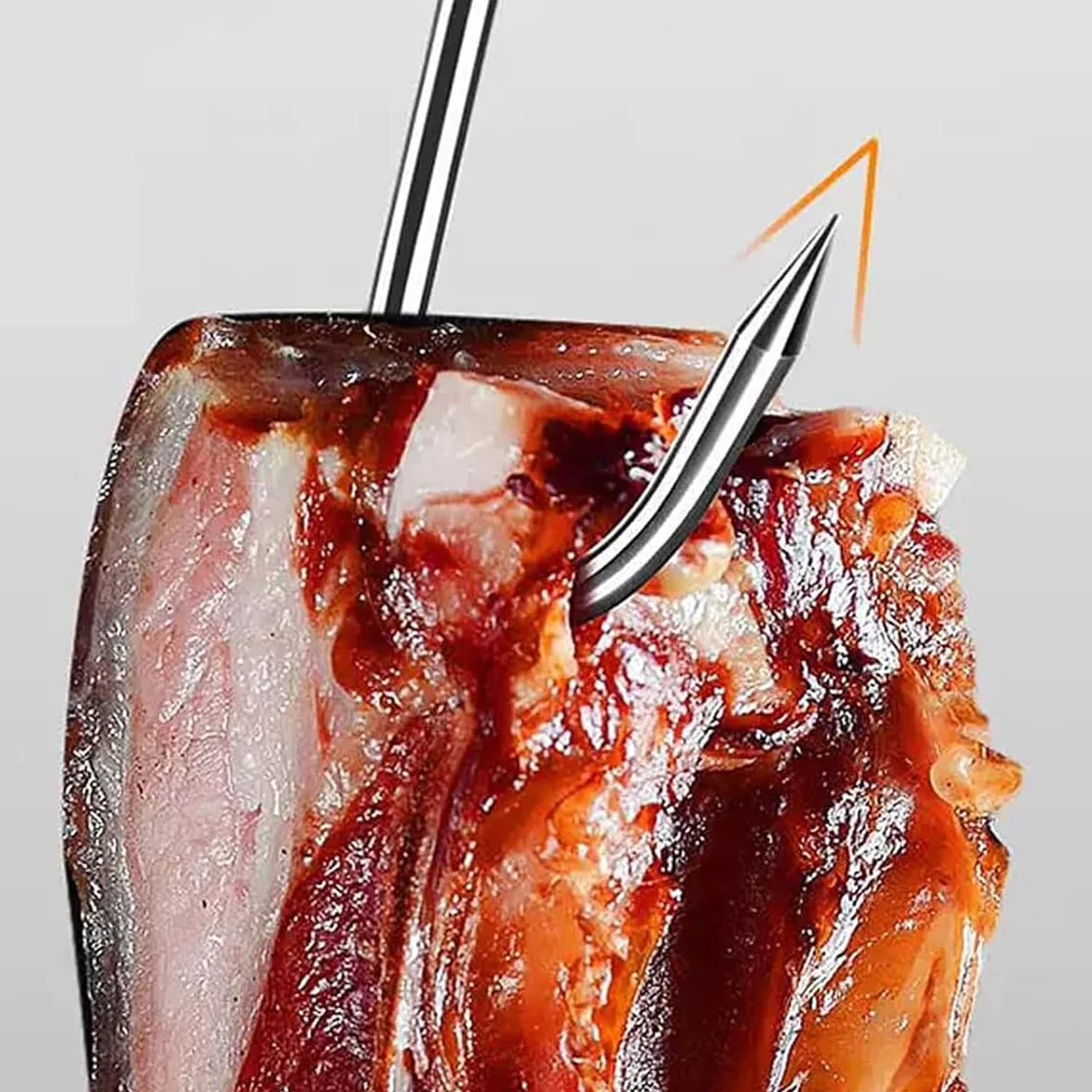 Gancho de Cocina,30 Pcs Gancho de Carne para Asador Giratorio Ganchos Colgantes para Ahumar Inoxidable Ganchos para Colgar para Carne Ahumadora de Cocina para Colgar Carne,Tocino,Jamón,Pato Asado