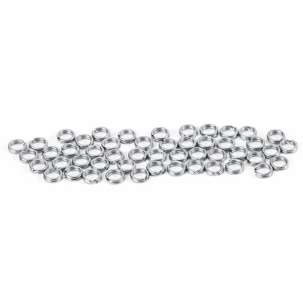 Anillos Divididos de Pesca de Acero Inoxidable 50 Uds. Conectores para Llavero