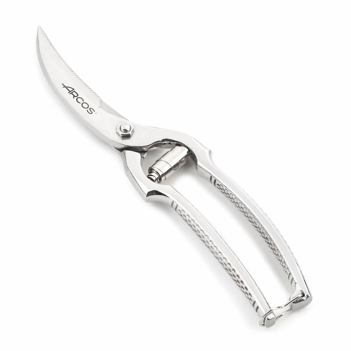 Arcos Serie Ecopro - Tijeras para pollo - Hoja de Acero Inoxidable Forjado de 250 mm - Mango de Acero Inoxidable Forjado - Color Plata