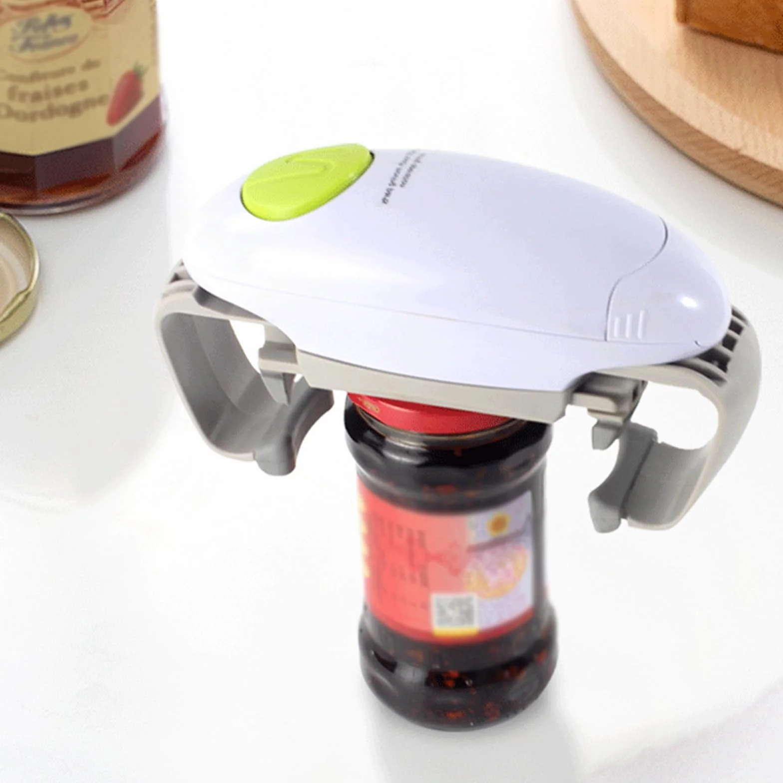 Abridor automático de tarros eléctrico, portátil, de un toque, apertura automática, herramienta de cocina para nuevo tarro sellado